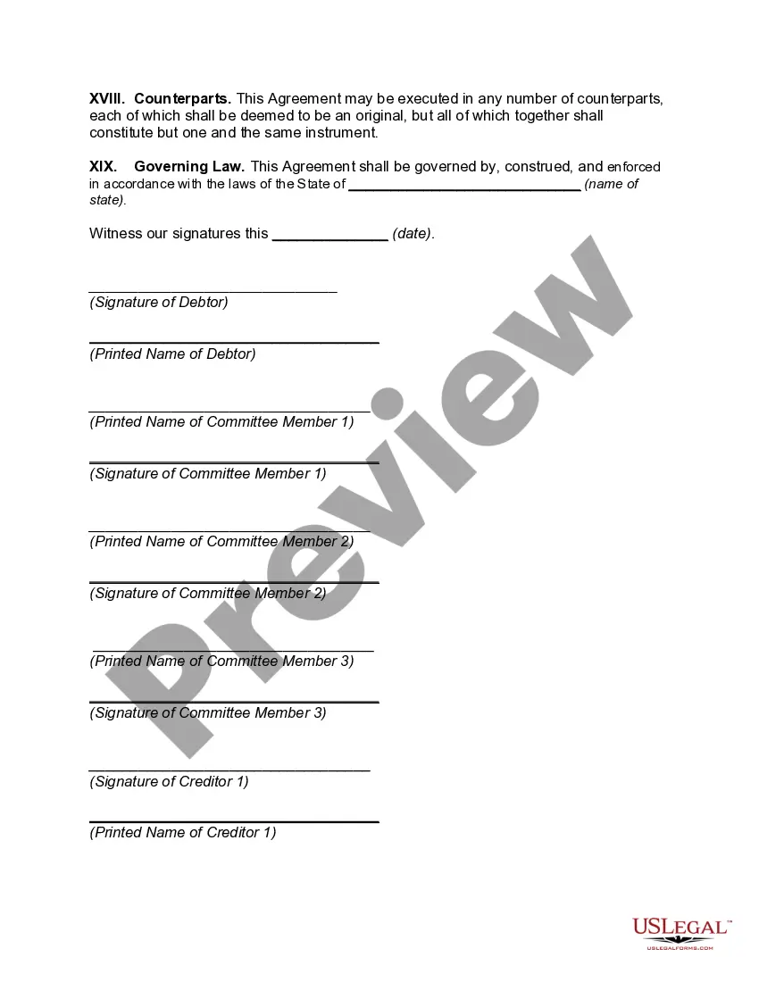 Get Composition with Creditors with Debtor to Carry on Business under Inspection by Creditors' Committee and Debtor to Pay Full Amount of Debts Preview Composition with Creditors with Debtor to Carry on Business under Inspection by Creditors' Committee and Debtor to Pay Full Amount of Debts