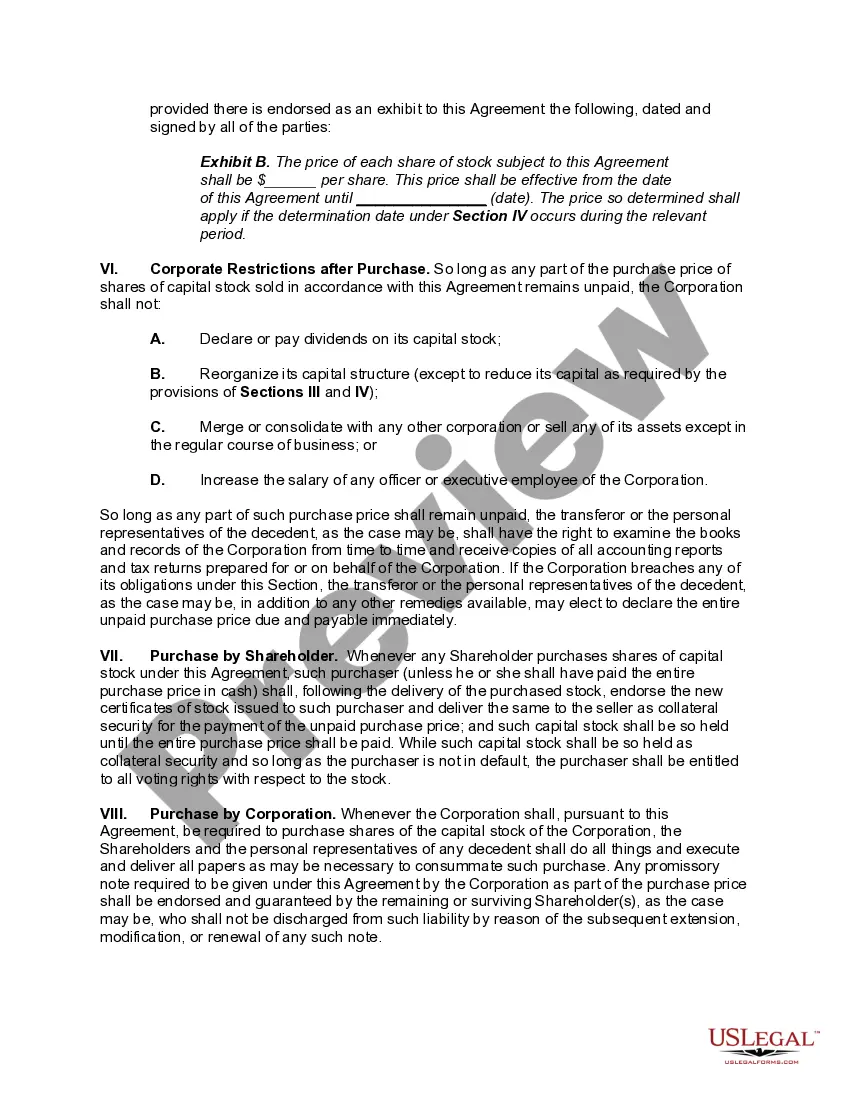 Preview Shareholders' Buy-Sell Agreement between Attorney Shareholders and Professional Corporation