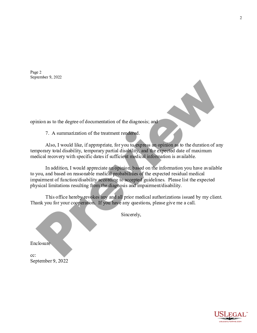 Sample Letter for Medical Authorization for Client Medical History ...