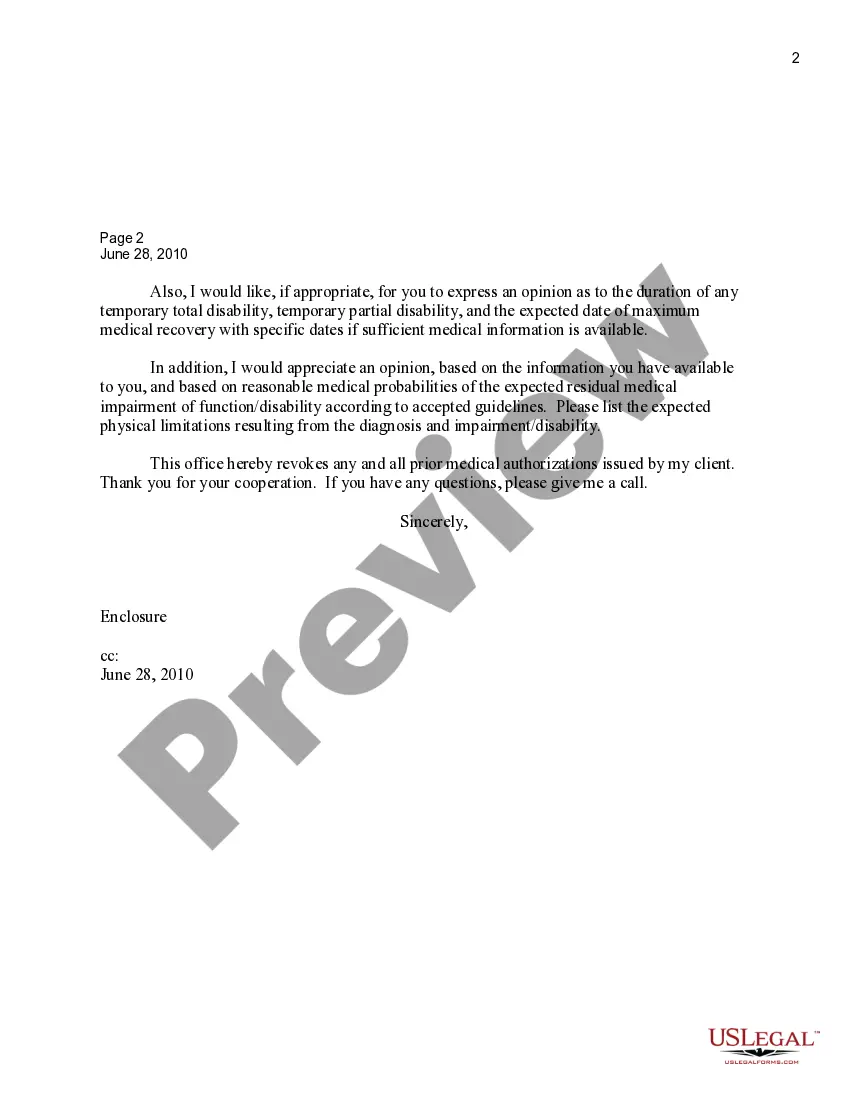 Get Sample Letter for Medical Authorization for Client Medical History Preview Sample Letter for Medical Authorization for Client Medical History
