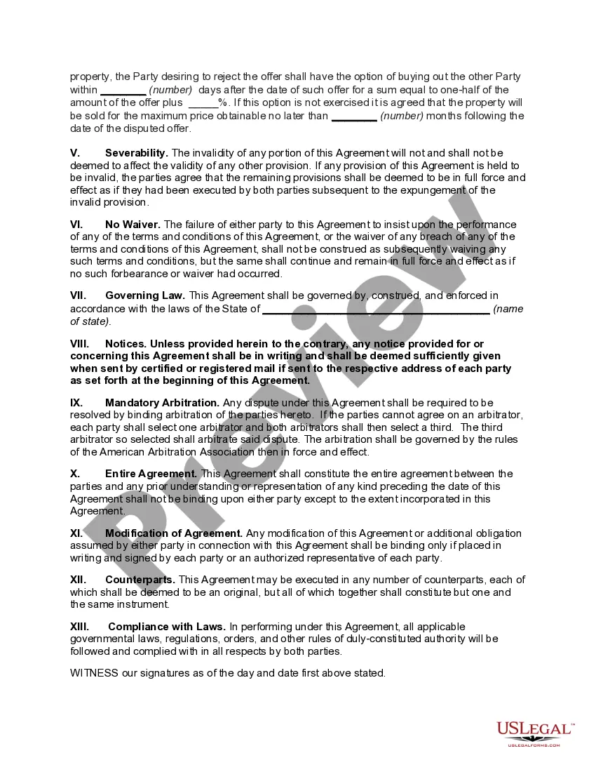 Preview Joint-Venture Agreement regarding Speculation in Real Estate