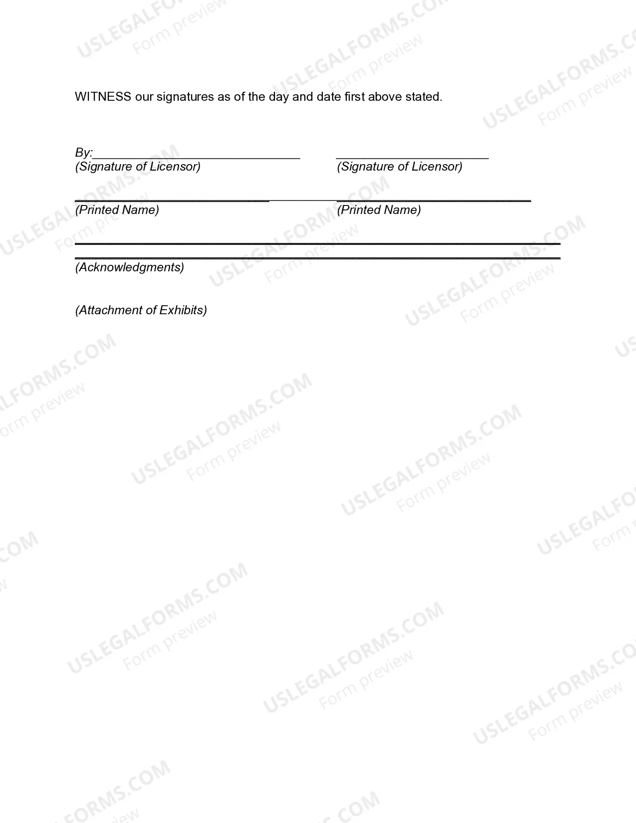 Preview Content Licensing Agreement