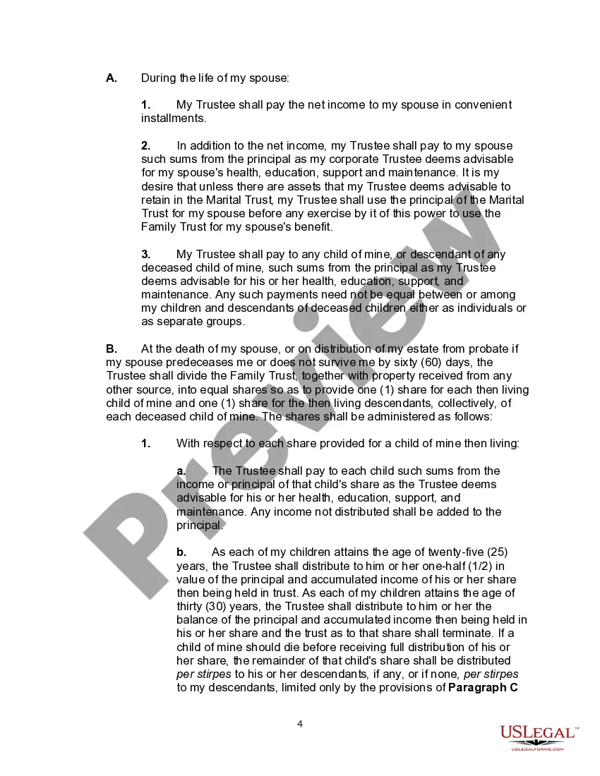 Get Will with Marital Deduction and Bypass Trust Preview Will with Marital Deduction and Bypass Trust