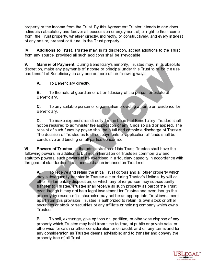 Get Trust Agreement for Minor Qualifying for Annual Gift-tax Exclusion Preview Trust Agreement for Minor Qualifying for Annual Gift-tax Exclusion