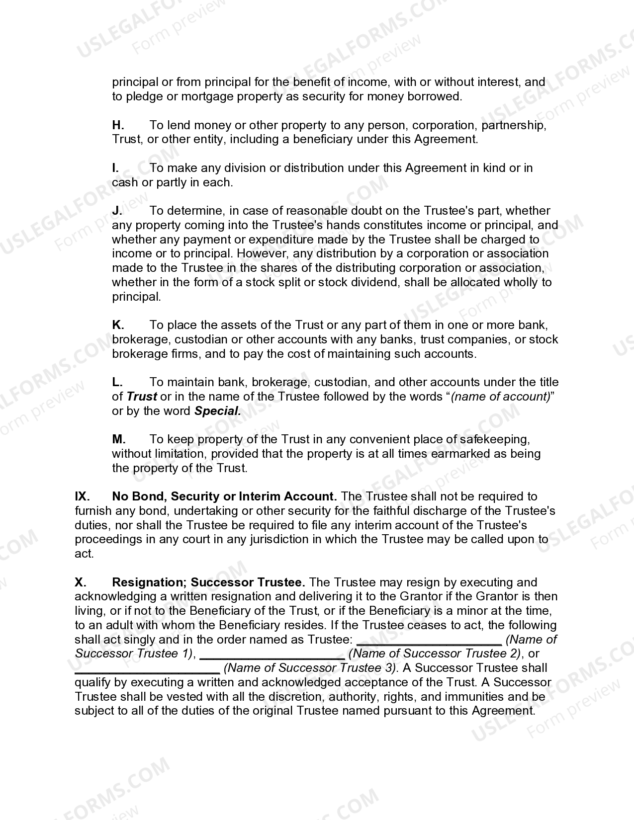 Trust Agreement for Minor Qualifying for Annual GiftTax Exclusion