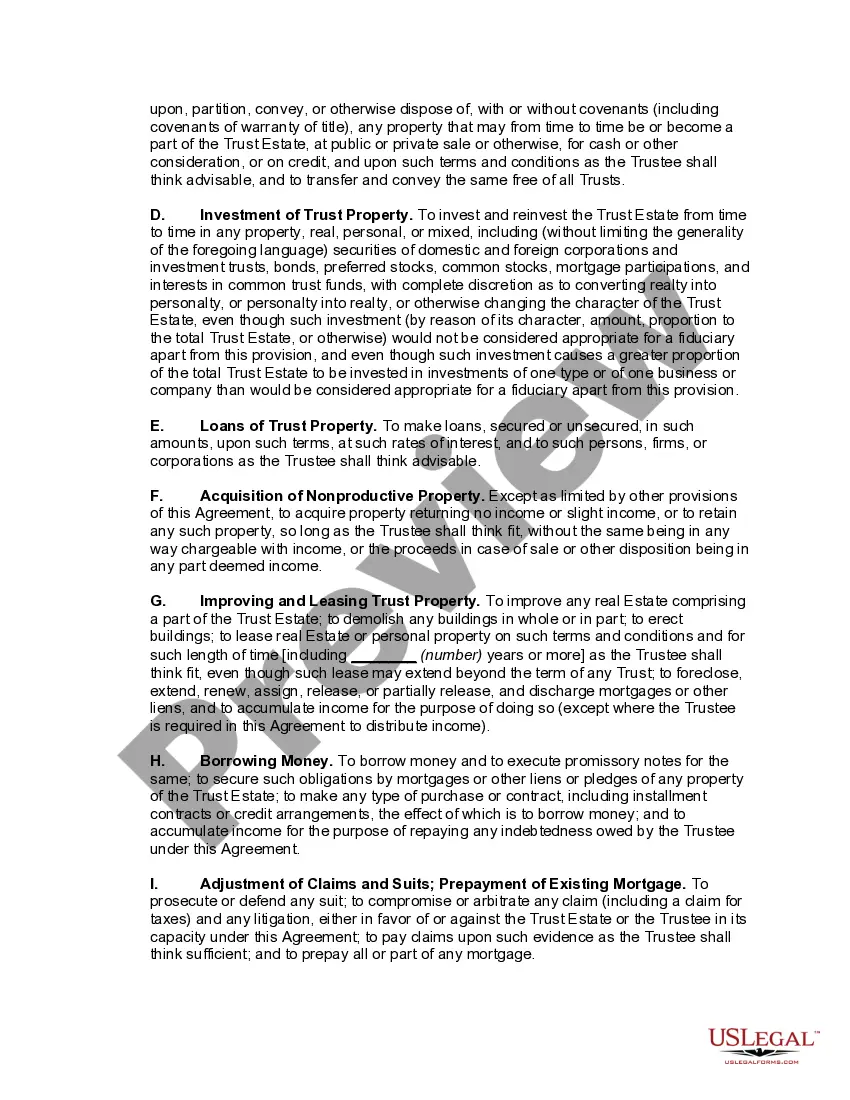 Preview Multiple Trusts for Children -- Trust Agreement for Minor Qualifying for Annual Gift-Tax Exclusion