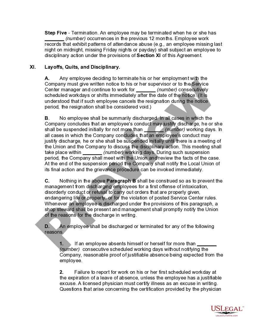 Preview Collective Bargaining Agreement between Owner of Distribution Center and Employee Union