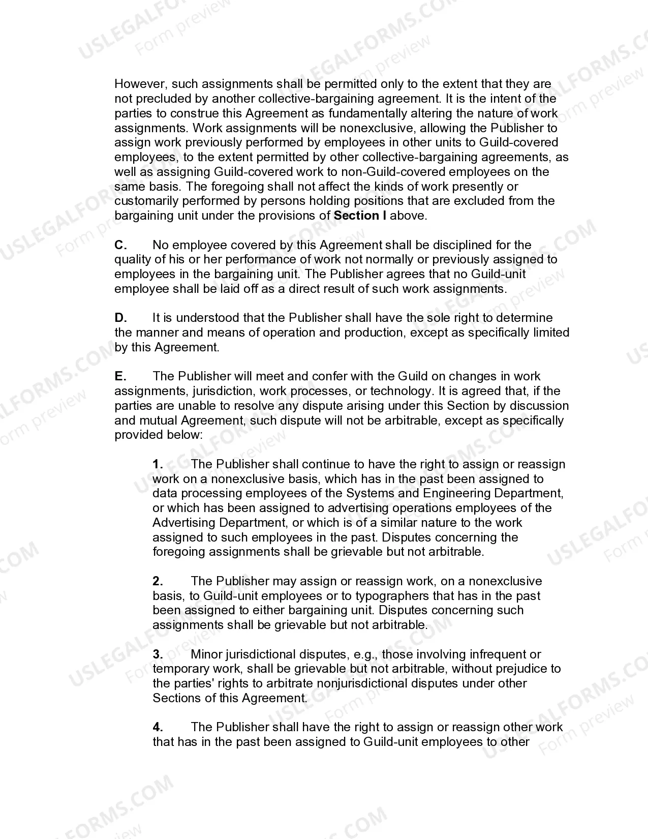 Preview Collective Bargaining Agreement Between Newspaper Publisher and Employee Union