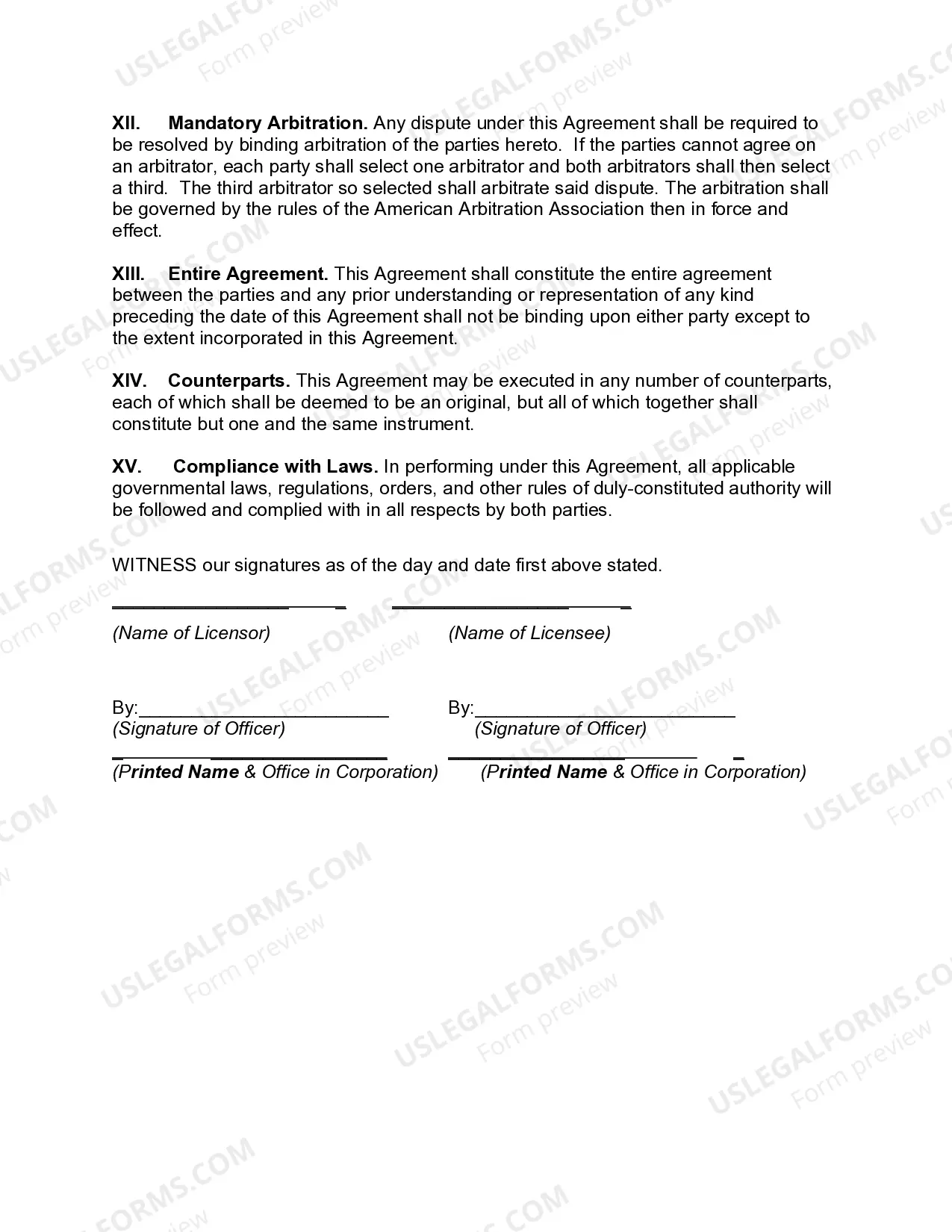 Preview Plant License Agreement