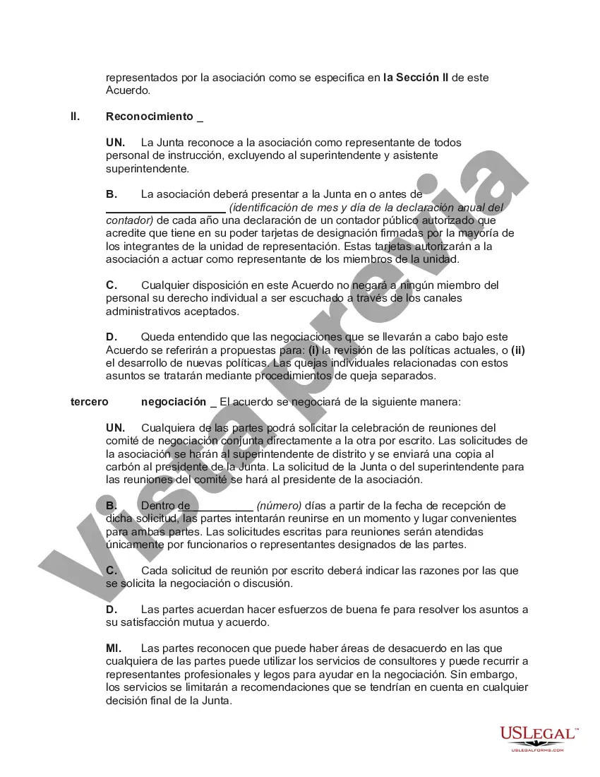 Preview Acuerdo de negociación colectiva entre el distrito escolar y la asociación de maestros de la comunidad