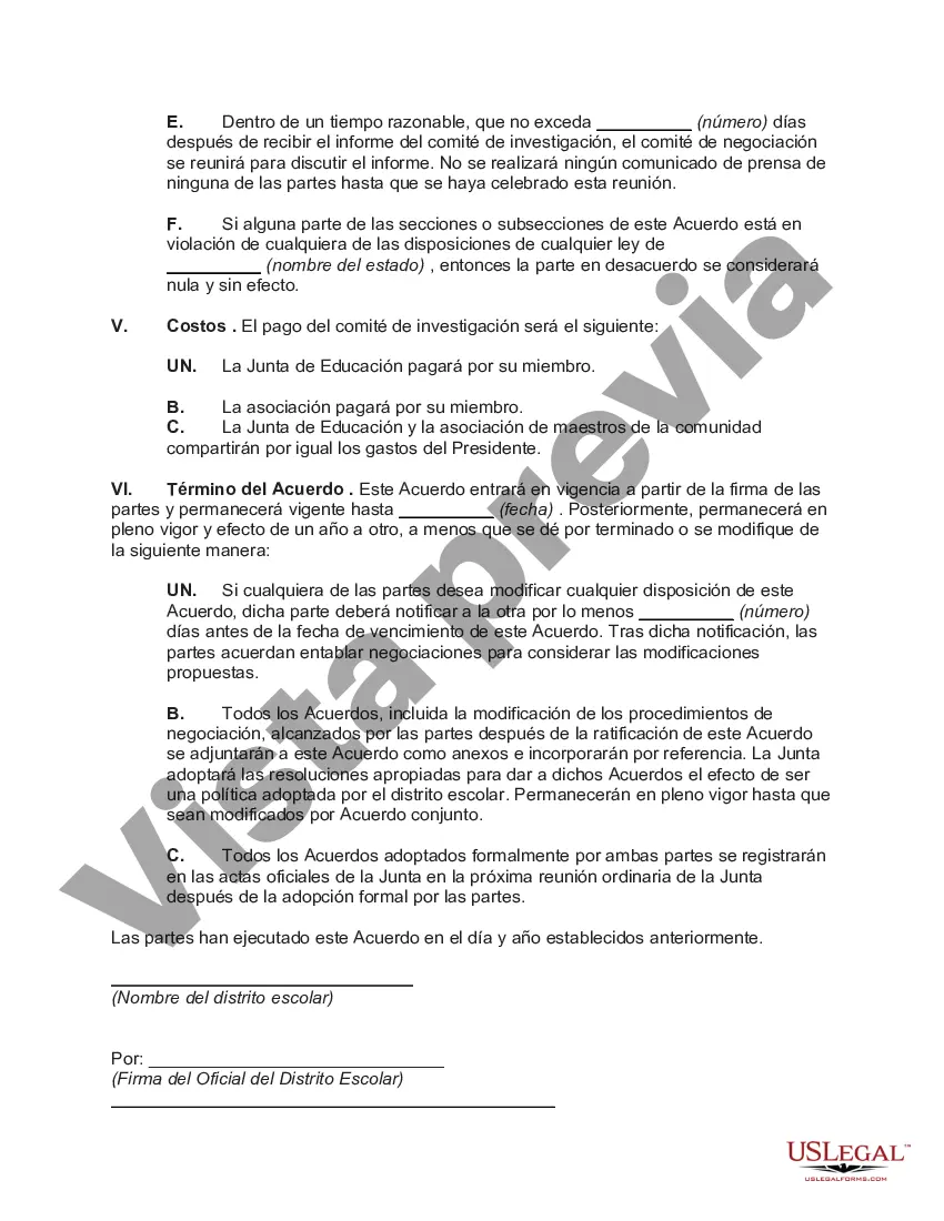 Preview Acuerdo de negociación colectiva entre el distrito escolar y la asociación de maestros de la comunidad