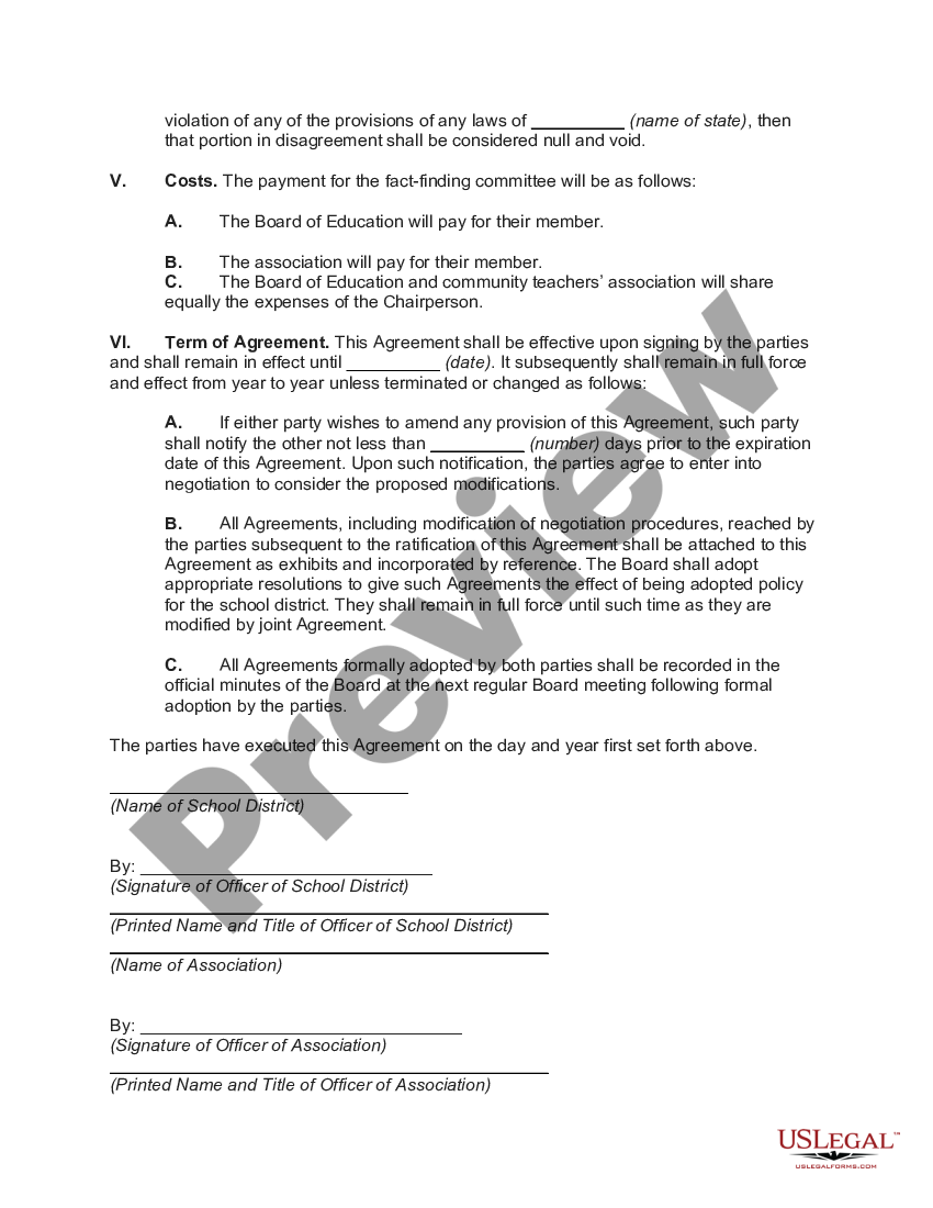 Massachusetts Collective Bargaining Agreement Between School District ...