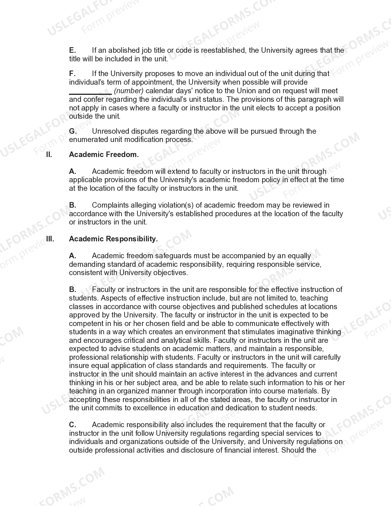 Vermont Collective Bargaining Agreement Between University and Faculty