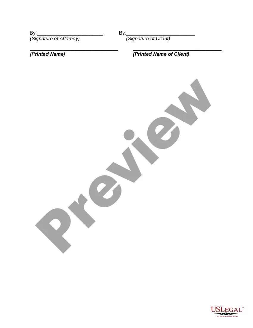 Preview Contract to Employ Law Firm - Hourly Fee with Retainer