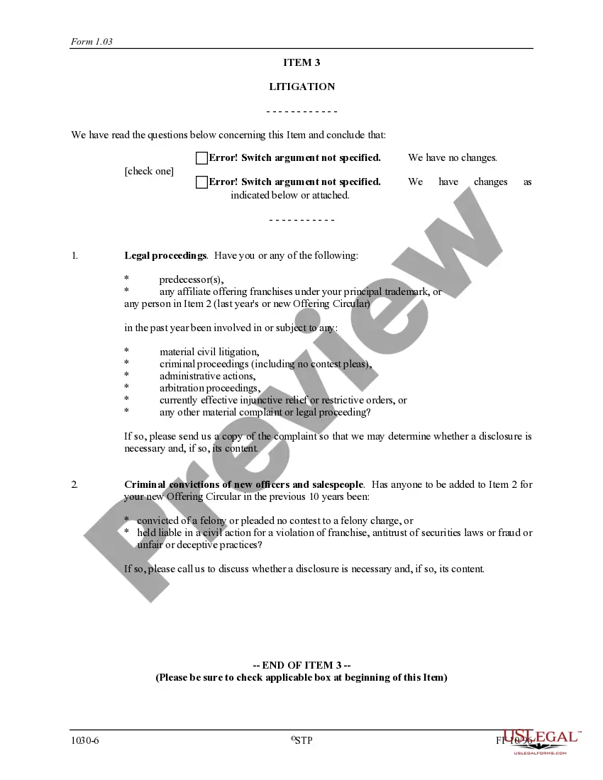 Get Franchise Registration Renewal Questionnaire Preview Franchise Registration Renewal Questionnaire