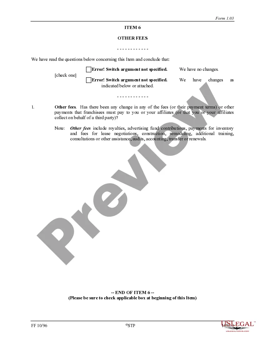 Get Franchise Registration Renewal Questionnaire Preview Franchise Registration Renewal Questionnaire