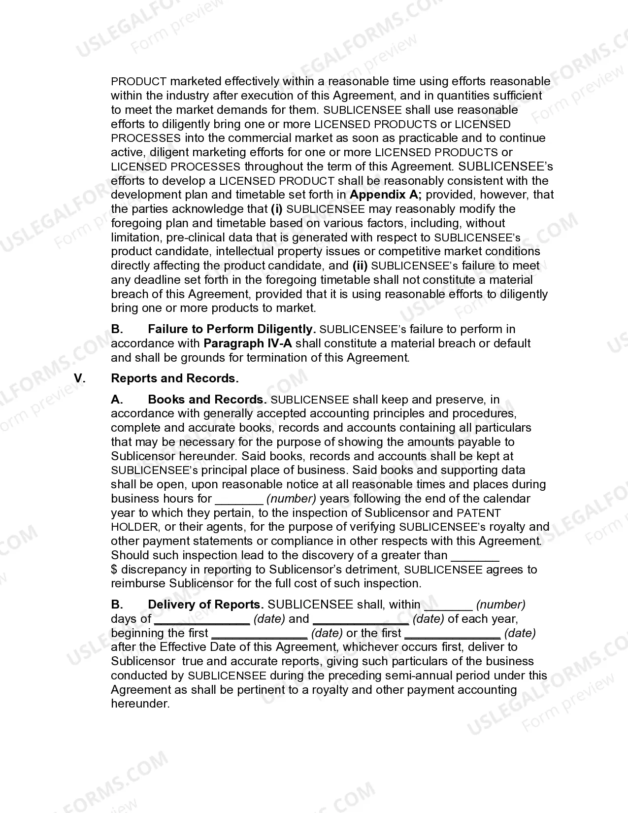 Preview Exclusive Patent Sublicense Agreement