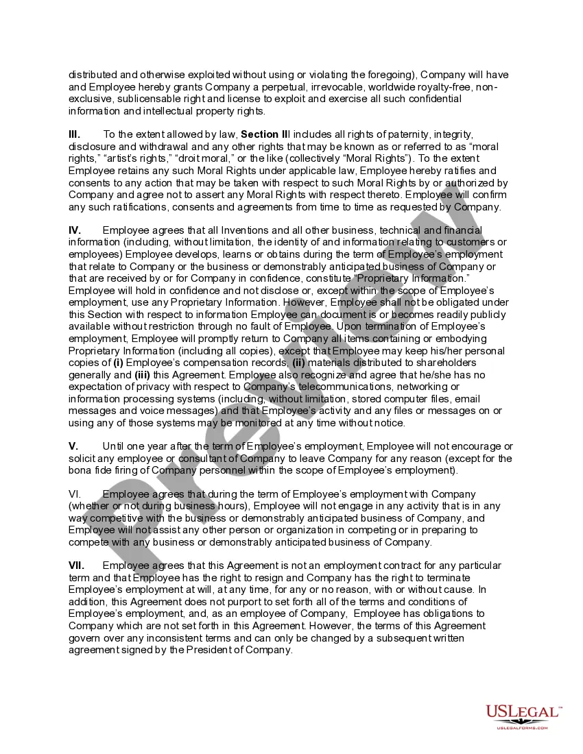 Get Proprietary Information and Inventions Agreement Preview Proprietary Information and Inventions Agreement
