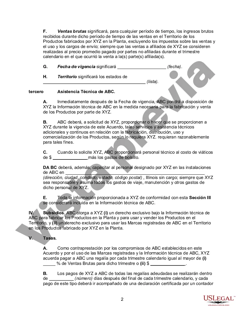 Preview Contrato de Licencia de Know-How y Asistencia Técnica