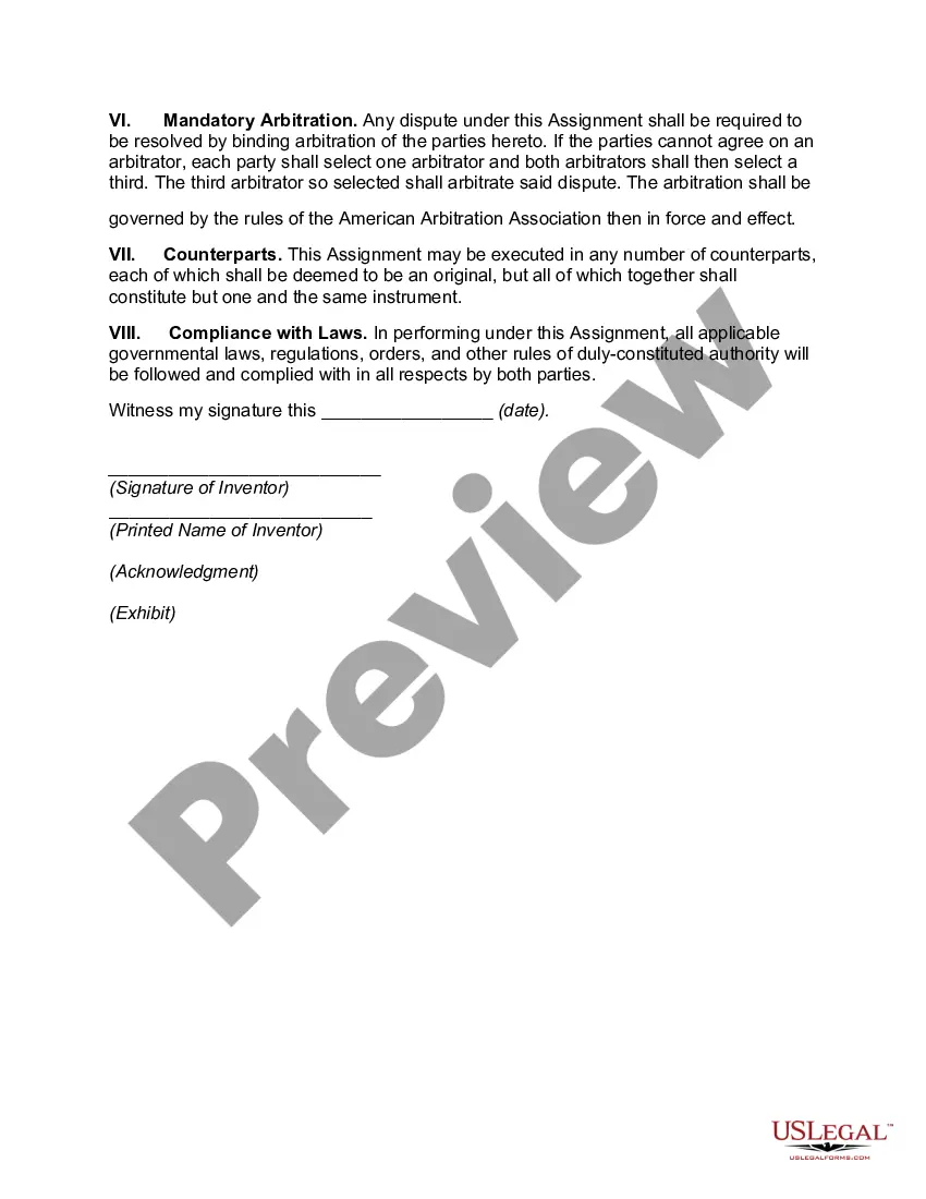 Preview Assignment of Pending Design Patent Application by Sole Inventor
