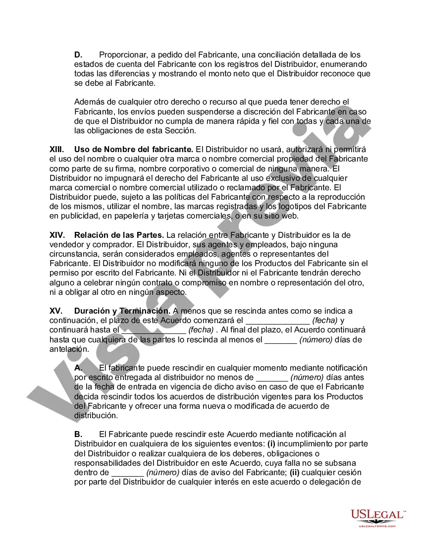 Preview Acuerdo de distribución exclusivo