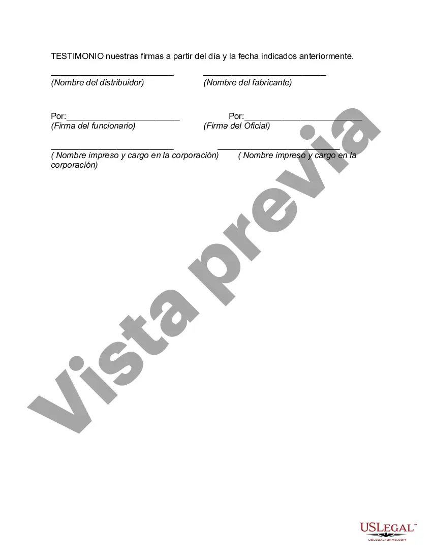 Preview Acuerdo de distribución exclusivo