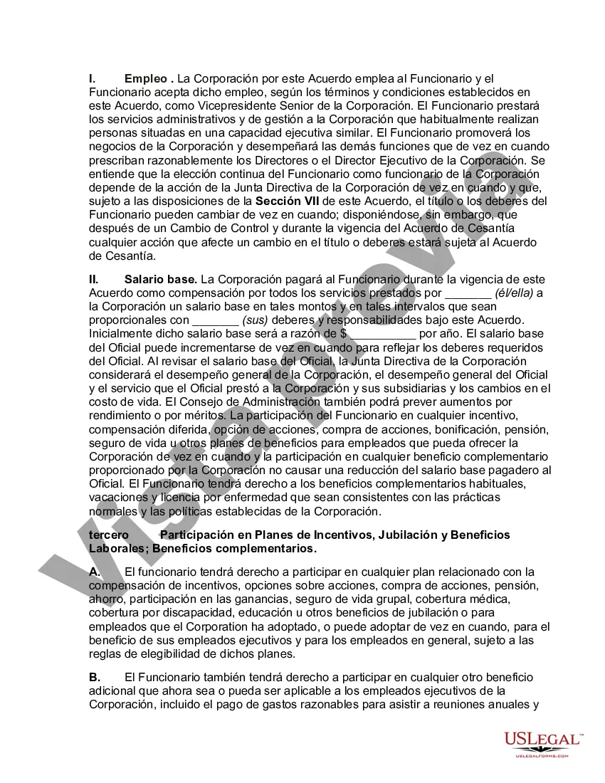 Preview Acuerdo Laboral con Vicepresidente Senior
