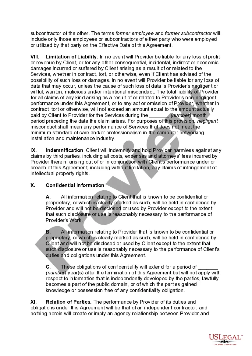 Get Computer Network Installation and Maintenance Agreement Preview Computer Network Installation and Maintenance Agreement