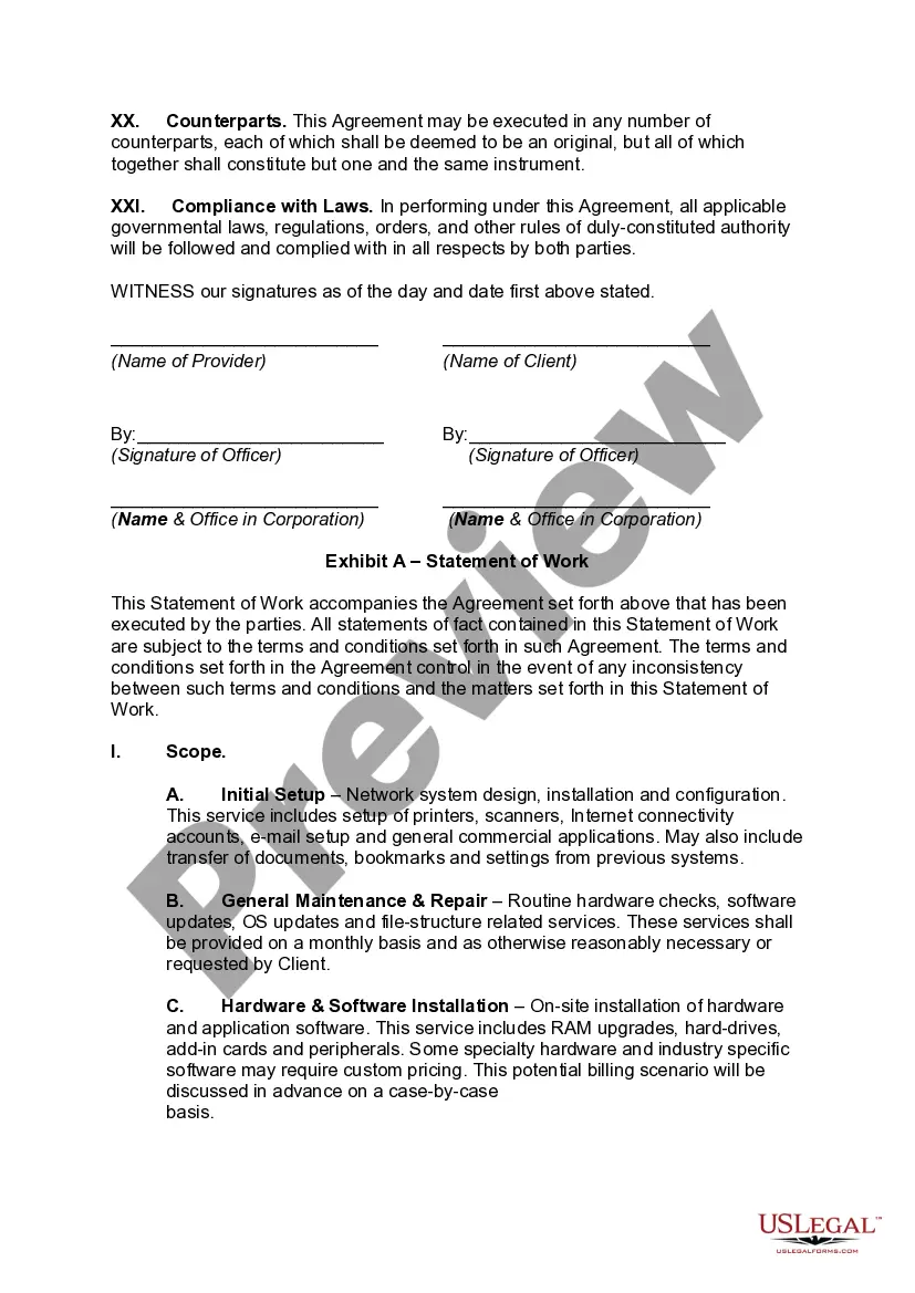 Get Computer Network Installation and Maintenance Agreement Preview Computer Network Installation and Maintenance Agreement