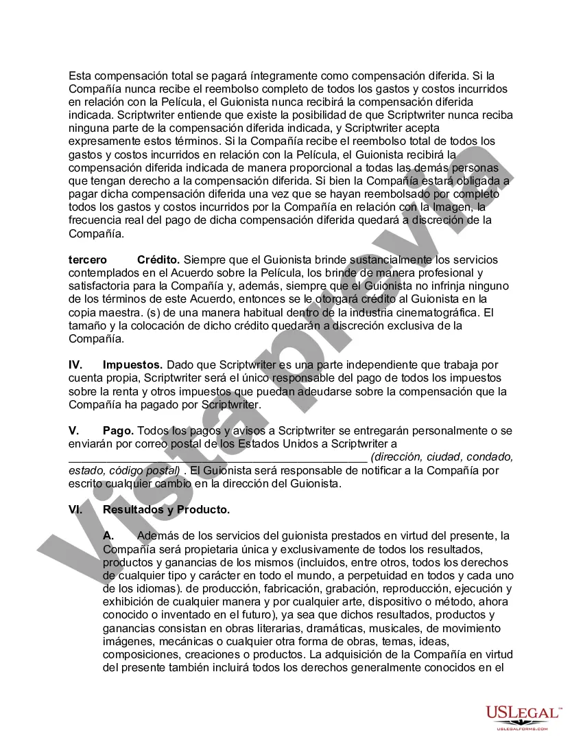 Preview Acuerdo de guionista