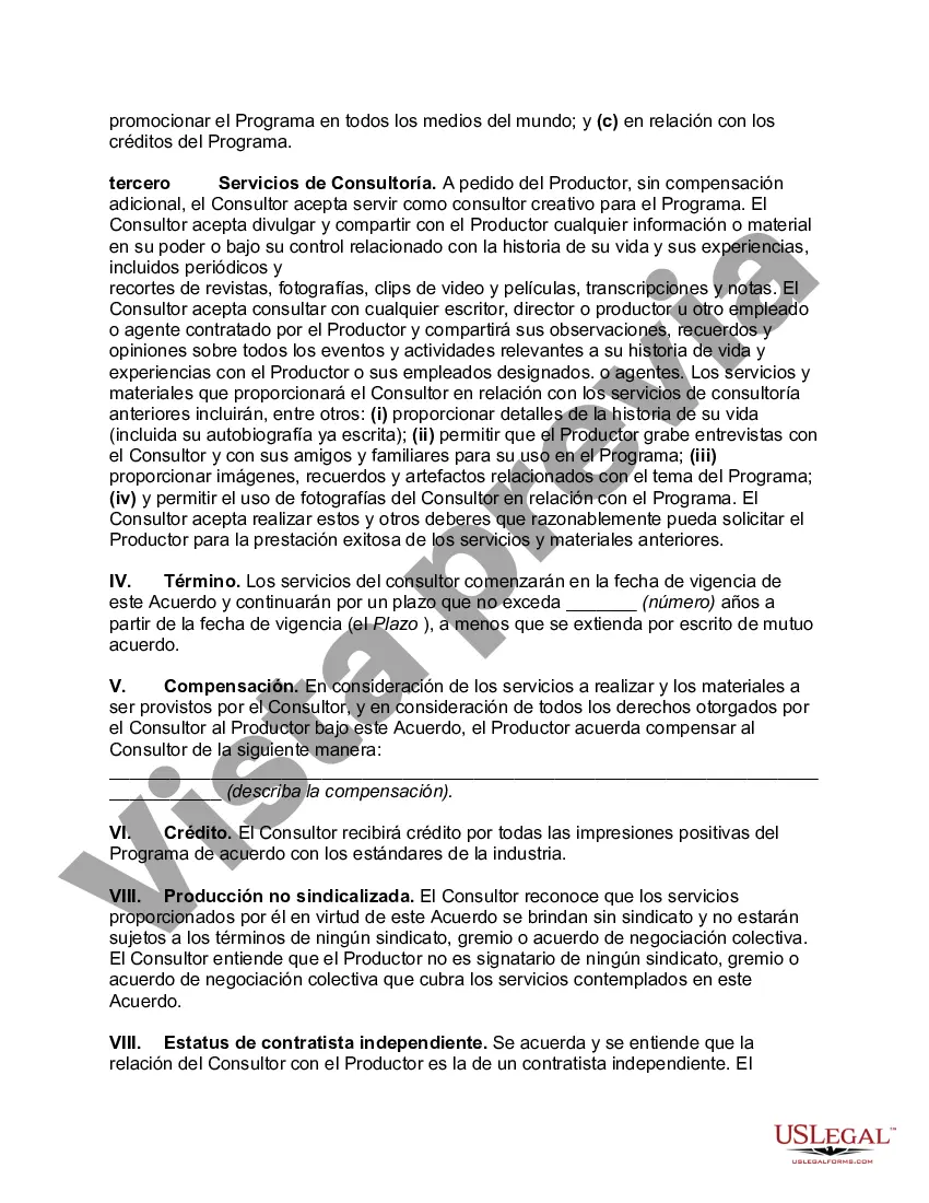 Preview Acuerdo de Producción de Documental de Televisión