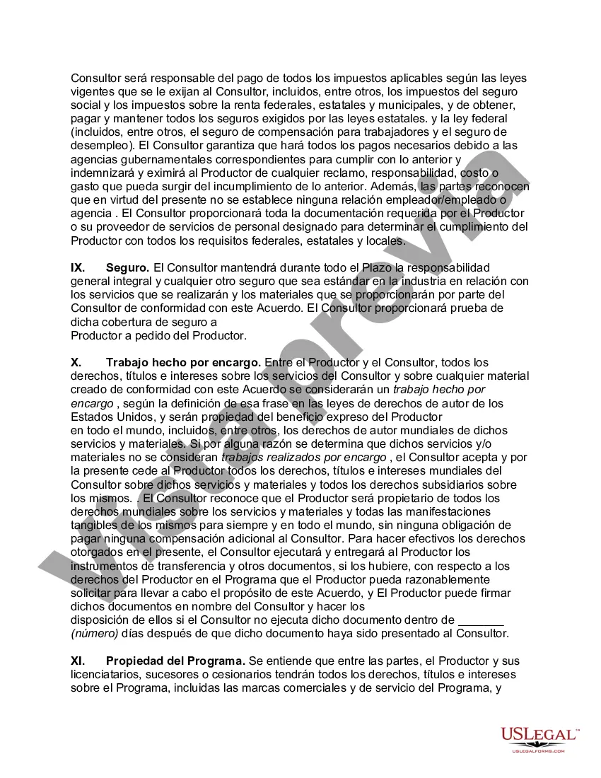 Preview Acuerdo de Producción de Documental de Televisión