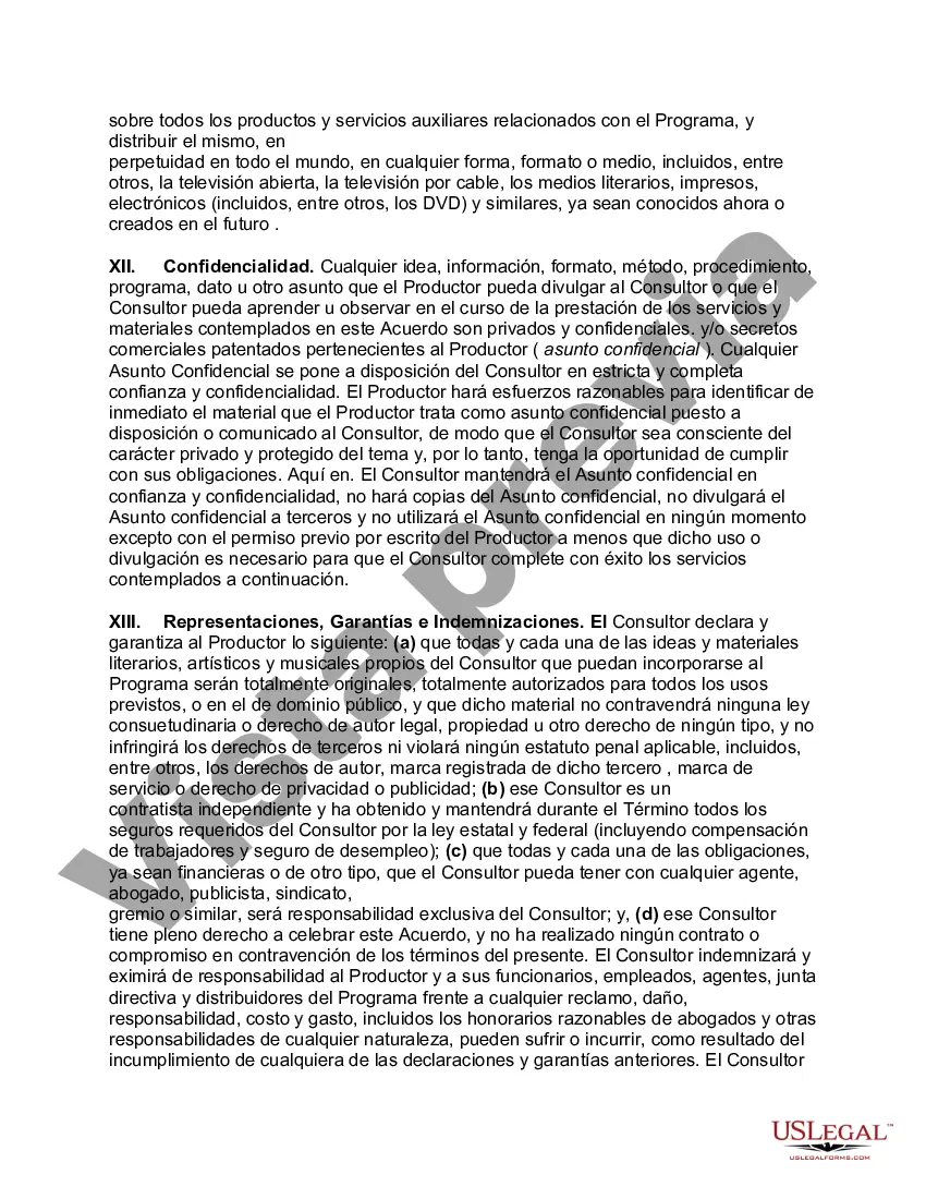 Preview Acuerdo de Producción de Documental de Televisión