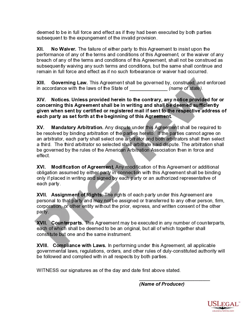 Get Film Music Agreement with Composer Preview Film Music Agreement with Composer