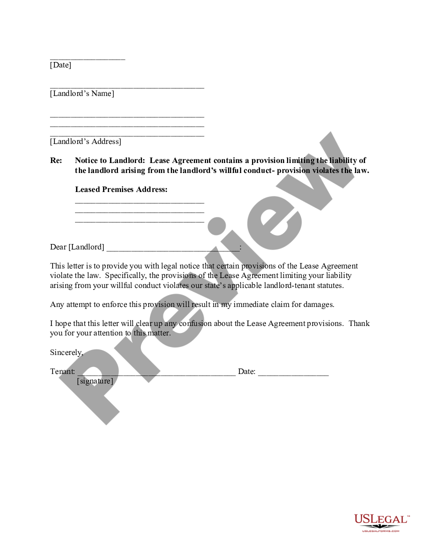 Utah Letter From Tenant To Landlord - Tenant Landlord Law | US Legal Forms