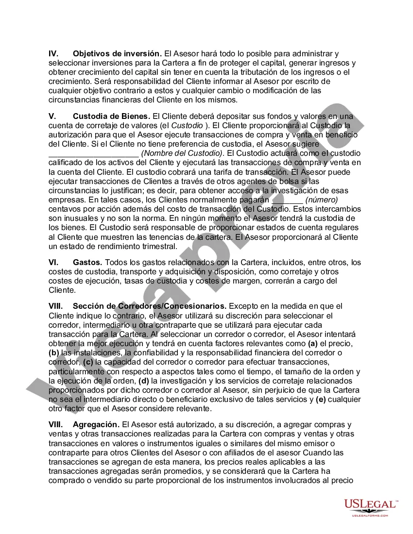 Preview Contrato general de gestión de activos de clientes privados