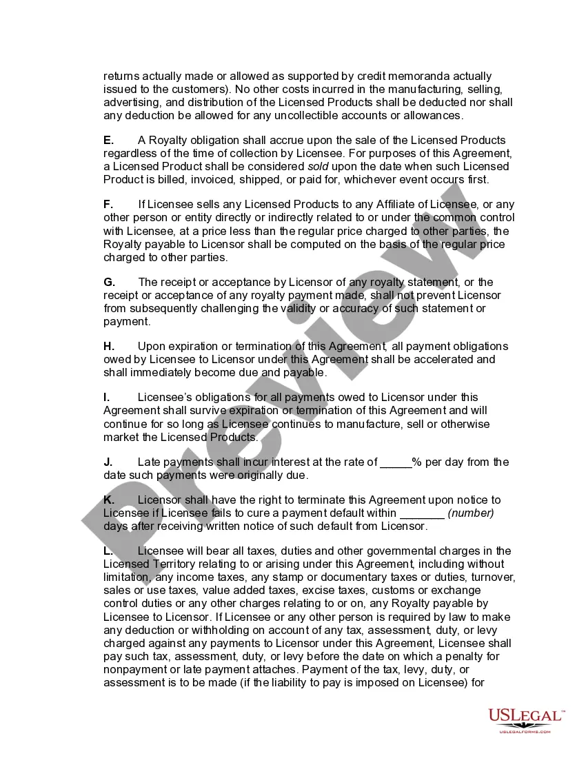 Preview Merchandising License Agreement