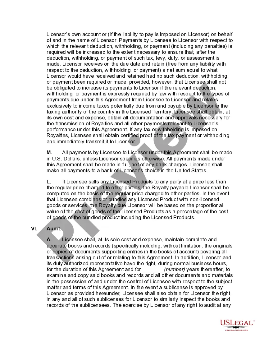 Preview Merchandising License Agreement