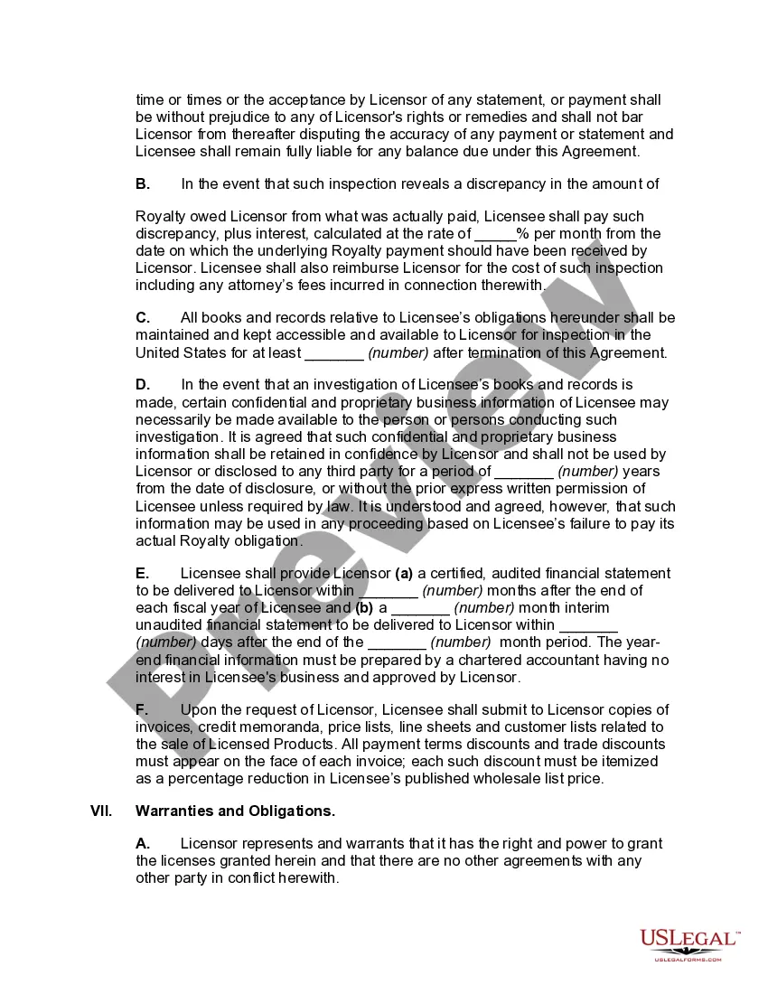 Preview Merchandising License Agreement