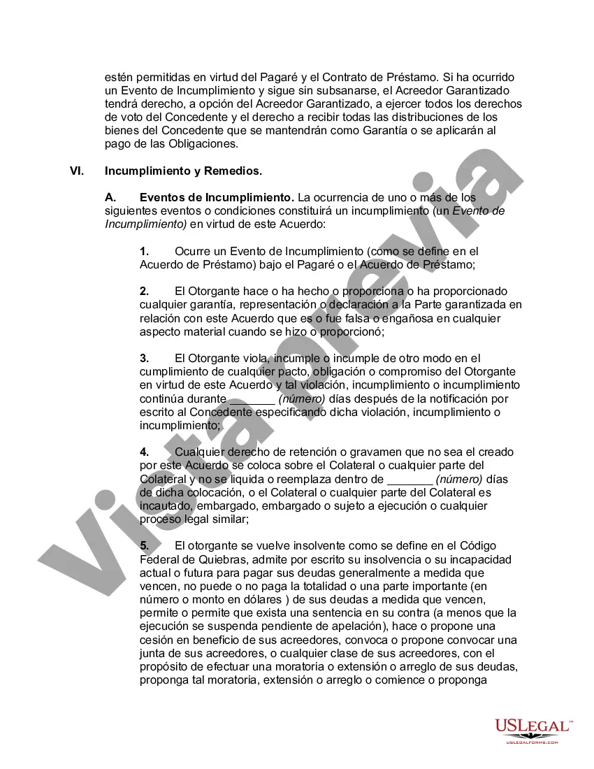 Preview Acuerdo de seguridad con respecto a los intereses de los miembros en la sociedad de responsabilidad limitada