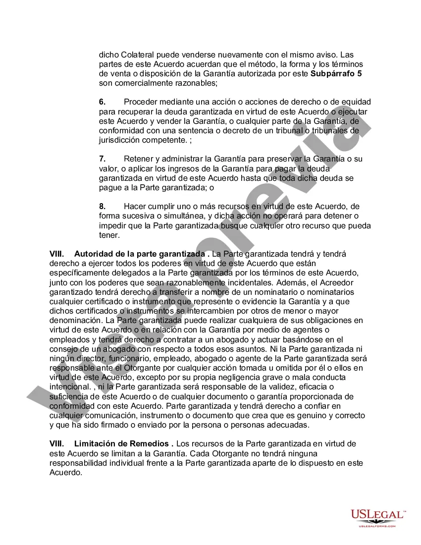 Preview Acuerdo de seguridad con respecto a los intereses de los miembros en la sociedad de responsabilidad limitada