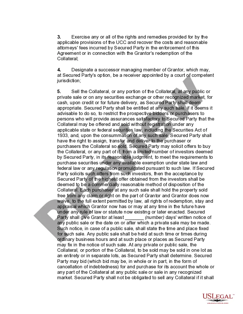 Get Security Agreement regarding Member Interests in Limited Liability Company Preview Security Agreement regarding Member Interests in Limited Liability Company