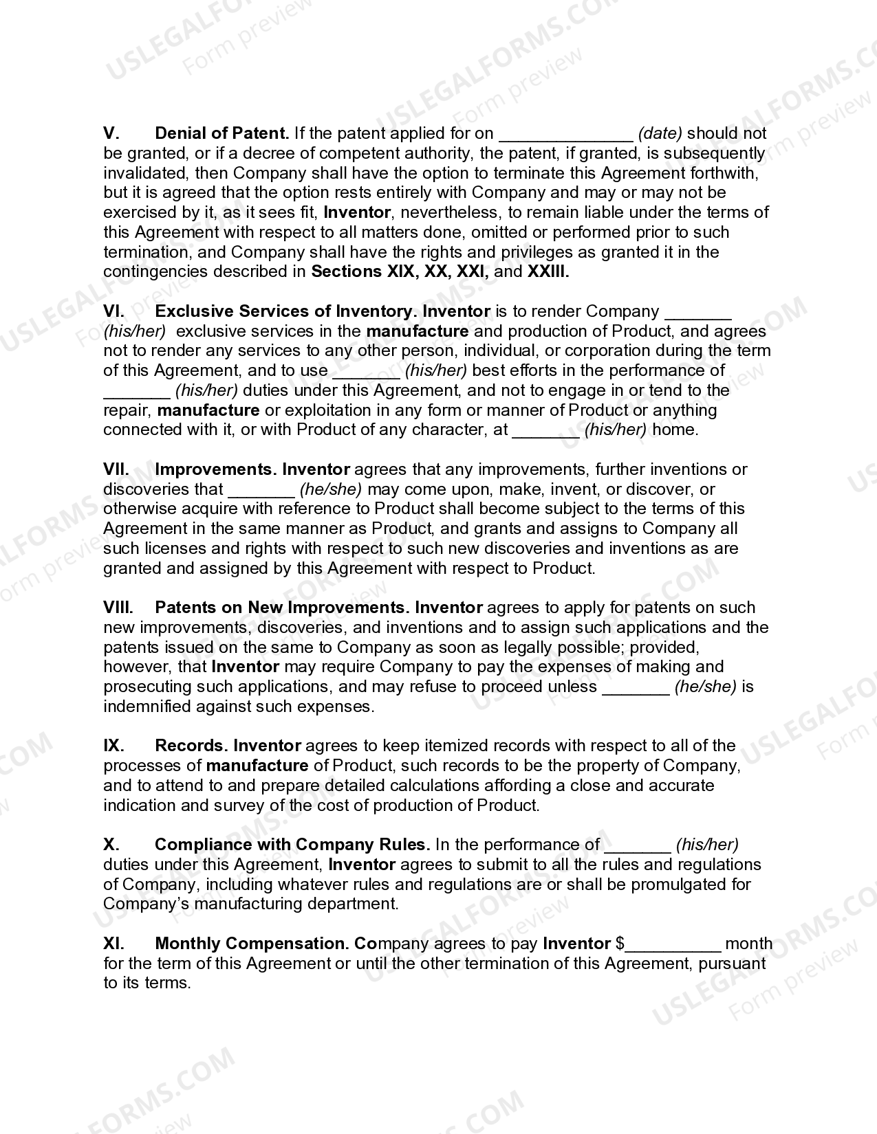 Kansas Agreement between Inventor and Manufacturer Granting License to