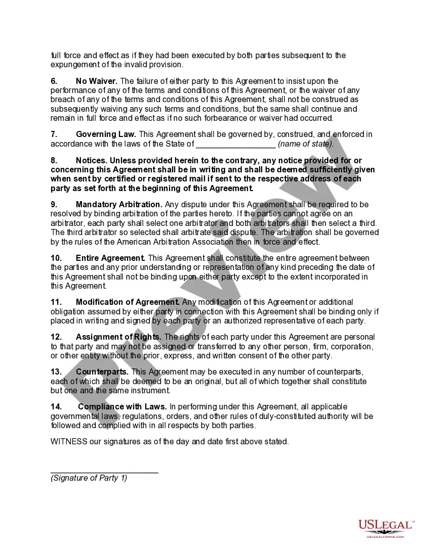 Preview Agreement to Establish Committee to Wind Up Partnership