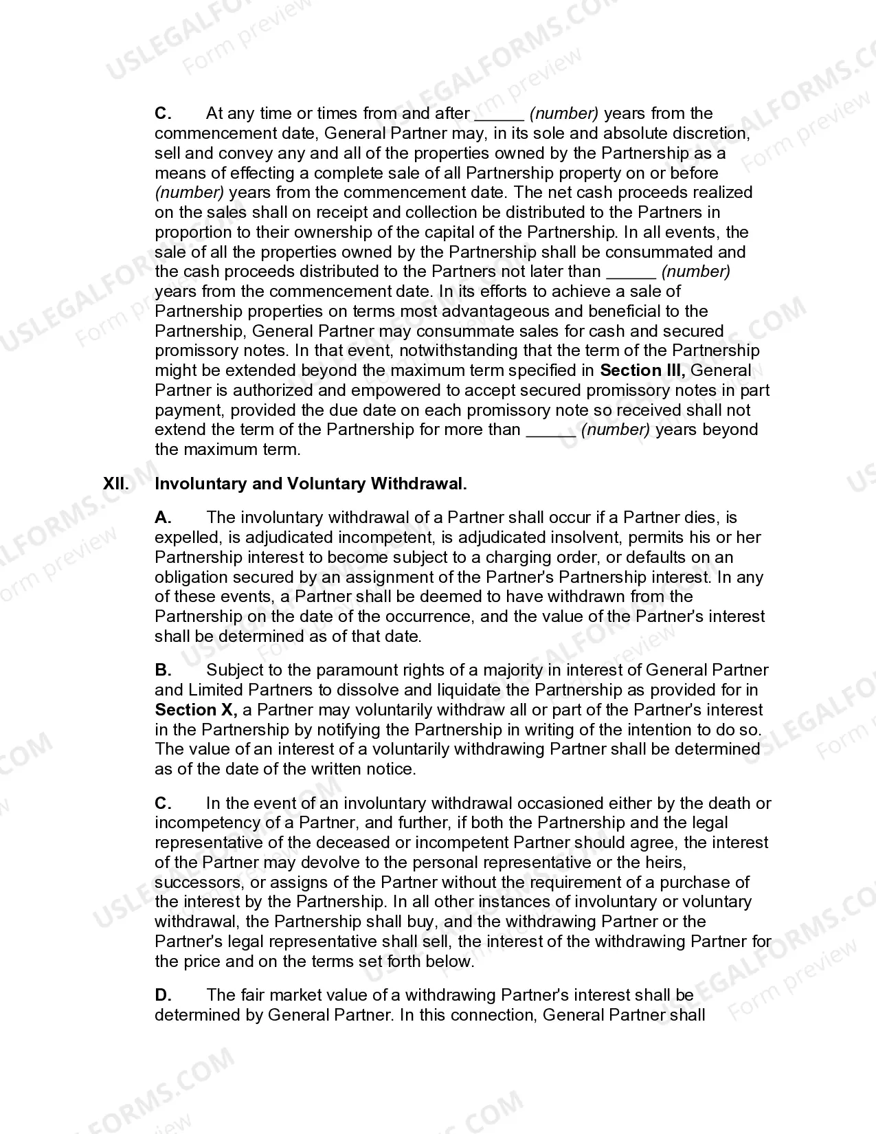 Preview Limited Partnership Agreement for Real Estate Development