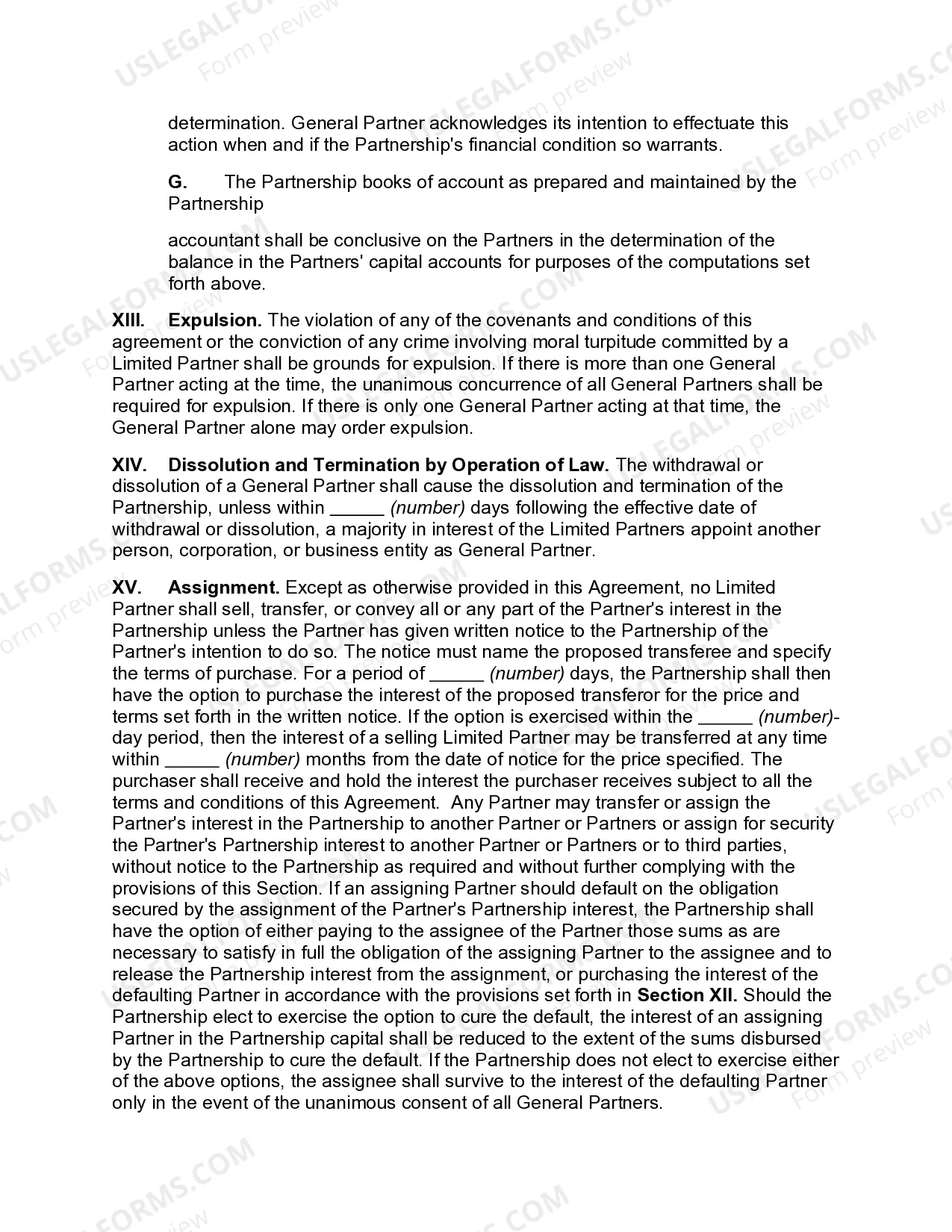 Preview Limited Partnership Agreement for Real Estate Development