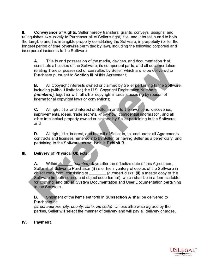 Get Software Acquisition Agreement Preview Software Acquisition Agreement