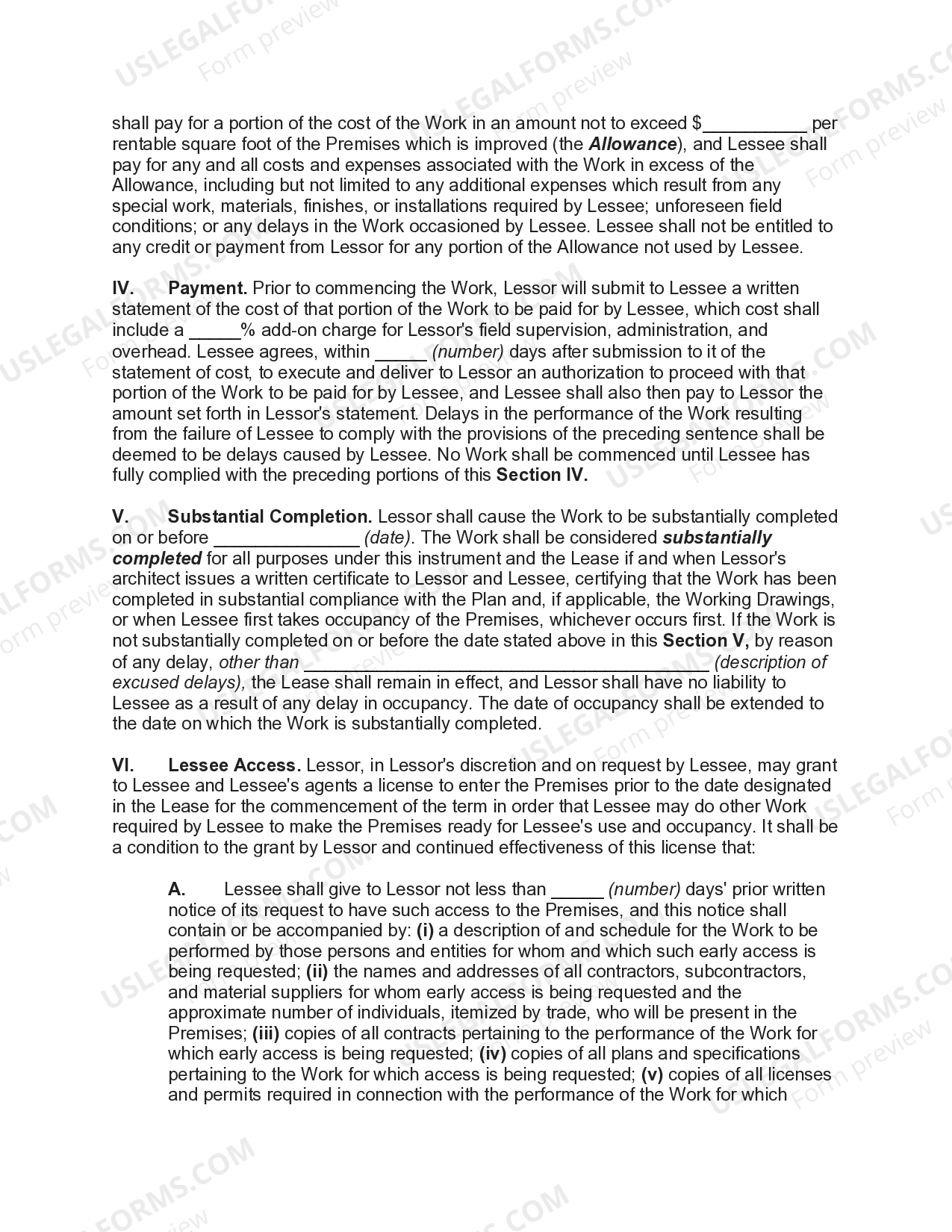 Idaho Agreement By Lessee To Make Leasehold Improvements Agreement