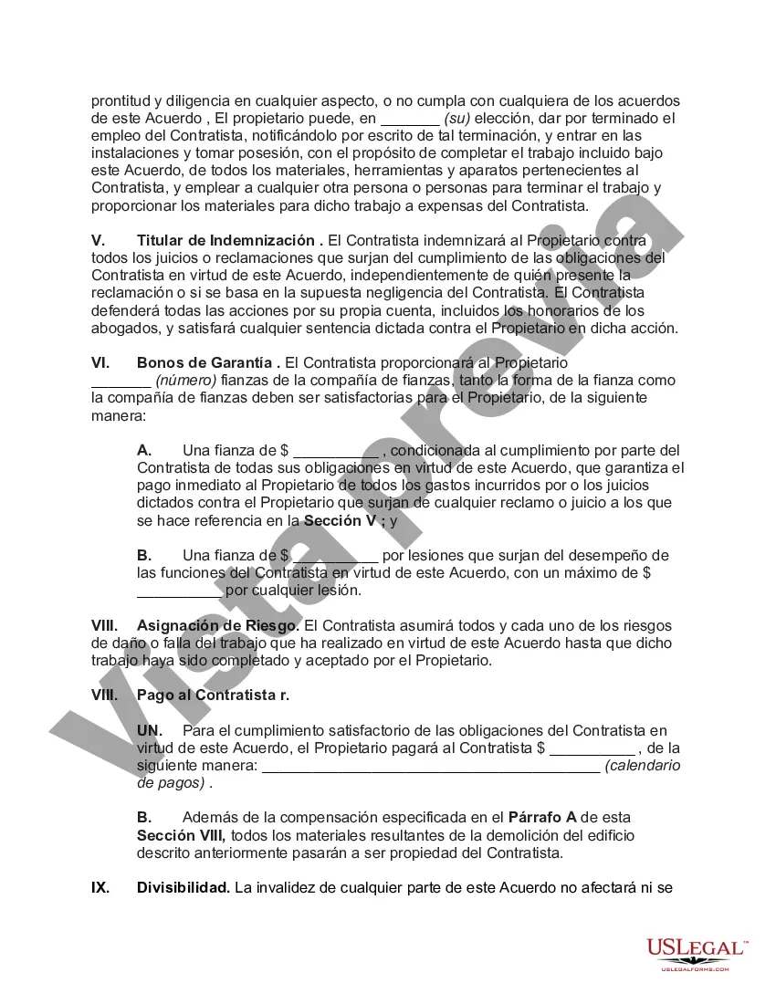 Preview Contrato para Demoler Edificio