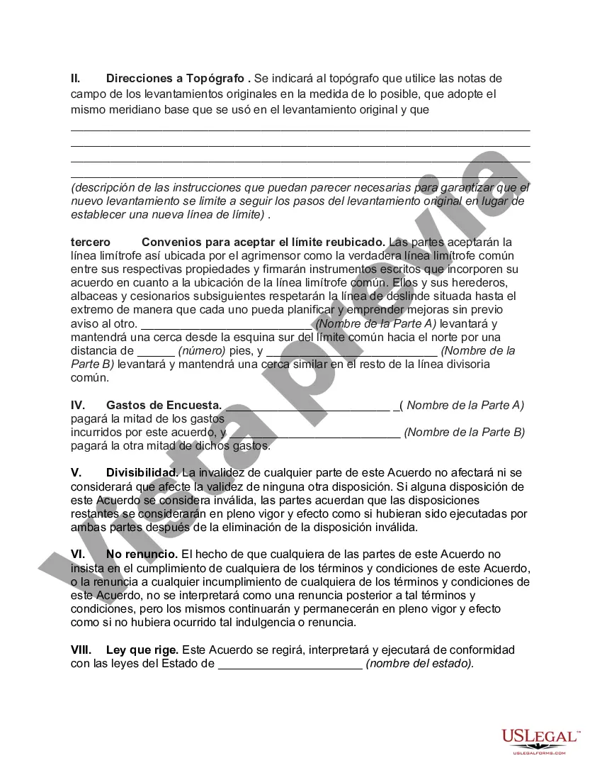 Preview Acuerdo para medir y fijar la ubicación del límite común conocido